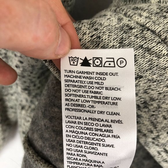 Eddie Bauer Men's Size XX-Large Grey Fleece Lined Knit Partial Snap Pullover - Picture 11 of 12